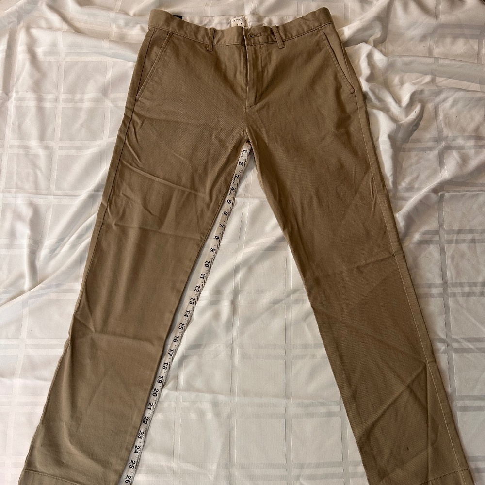 J. Crew Boys' Slim Pant in Flex Chino in Khaki – Size 14 (Adjustable Waist)